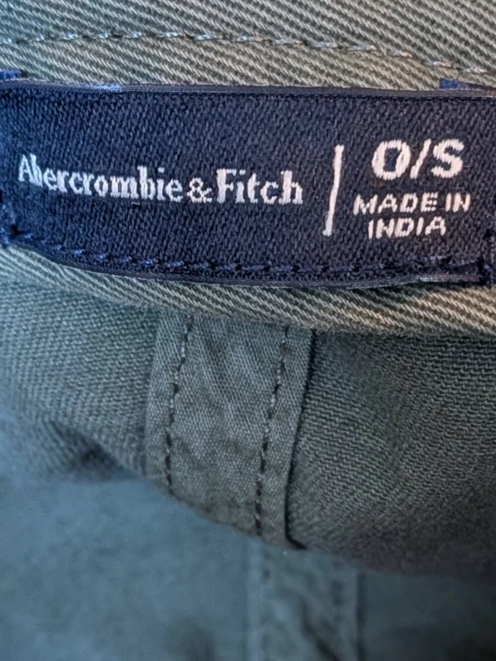 Abercrombie & Fitch New York Hat Green Cotton Twill Baseball Cap